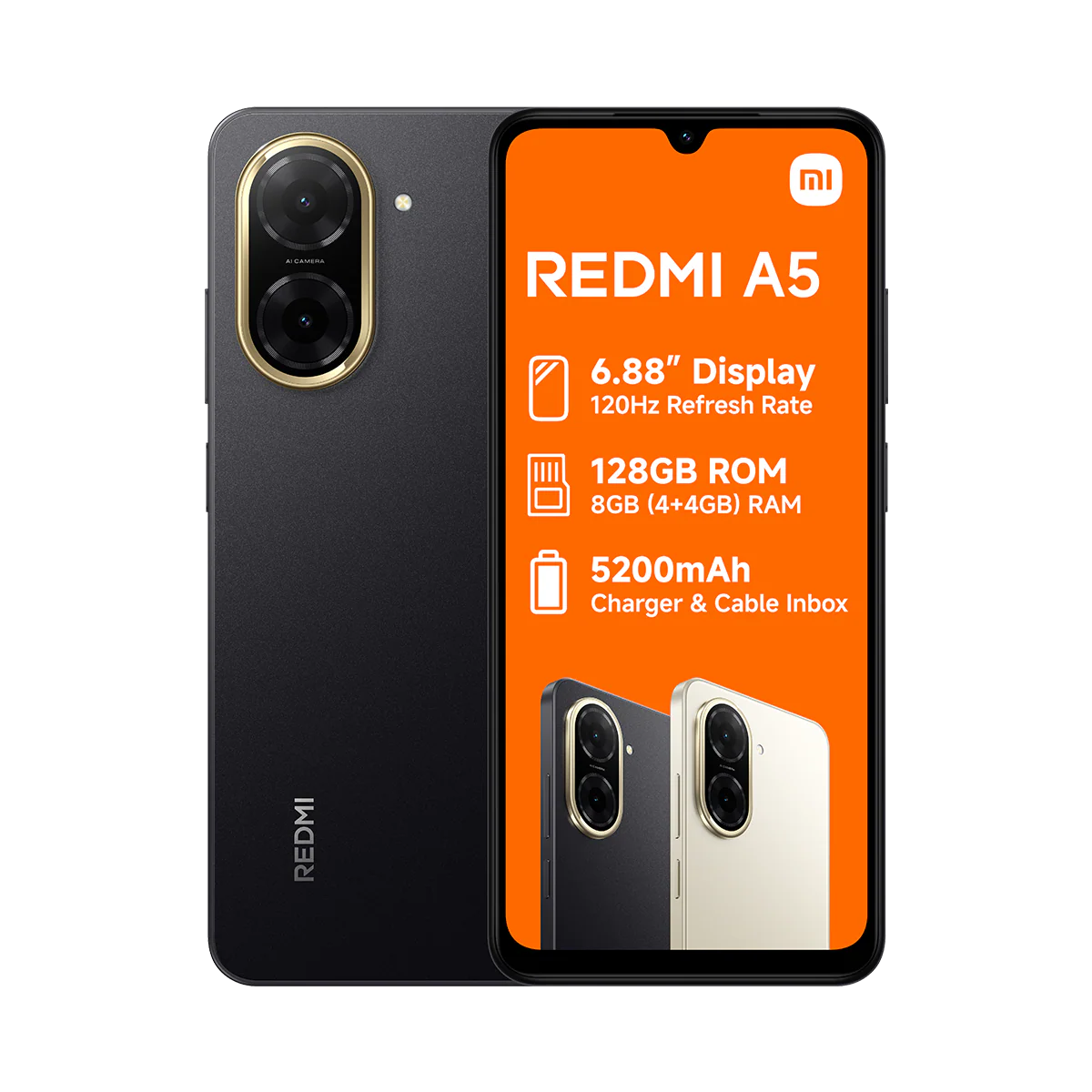 گوشی موبایل شیائومی مدل Redmi A5 4G ظرفیت 128 گیگابایت رم 4 گیگابایت